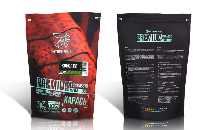 Прикормка Interkrill Премиум Карась-Конопля 1кг