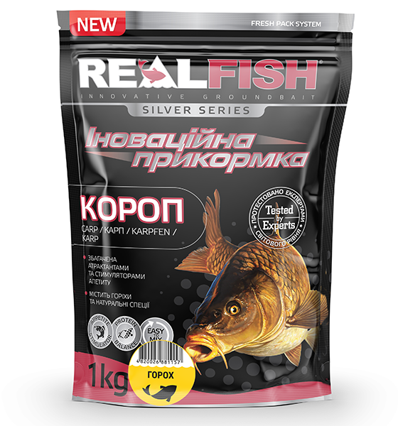 Прикормка REALFISH Короп (Горох) 1кг