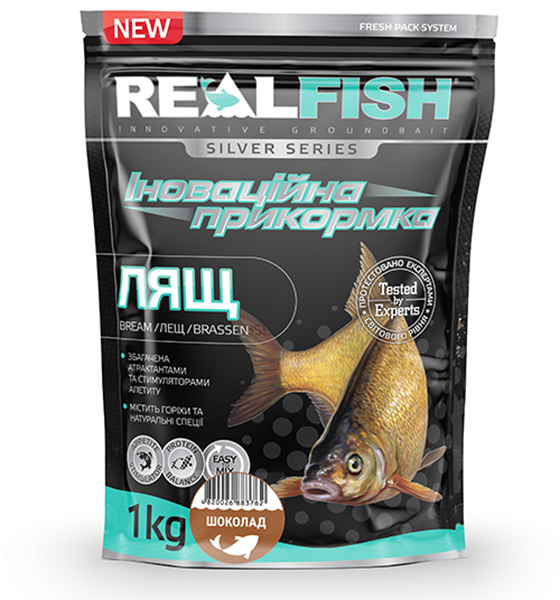Прикормка REALFISH Лящ (Шоколад) 1 кг