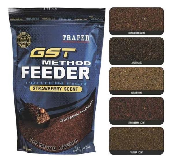 Прикормка TRAPER GST Method Feeder 750g Strawberry Scent