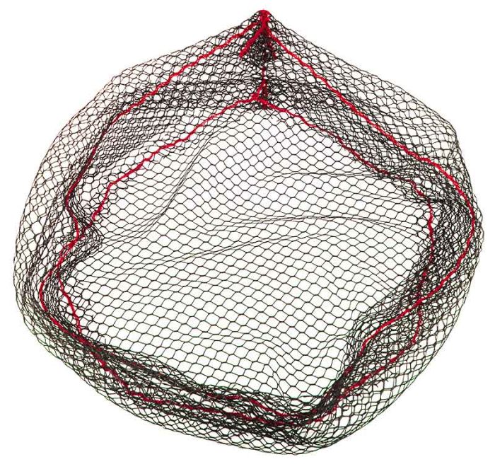 Прорезиненная сетка для подсака  d=0.60m красный кант