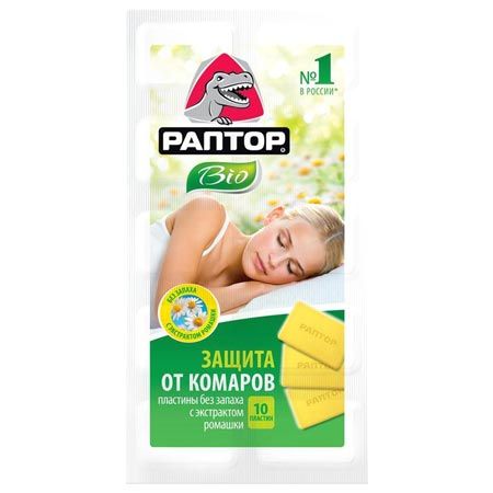 "Раптор" Пластины от комаров BIO с экстрактом ромашки