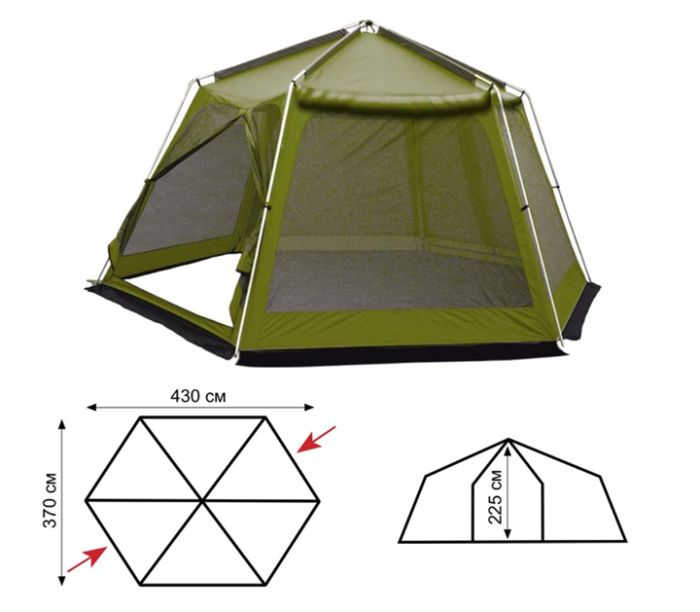 Намет шатер Tramp Lite Mosquito green Tramp TLT-033.04