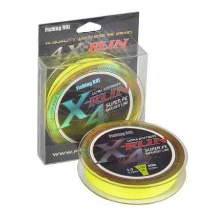 Шнур плетений Fishing ROI X-Run 4PE lemon yellow