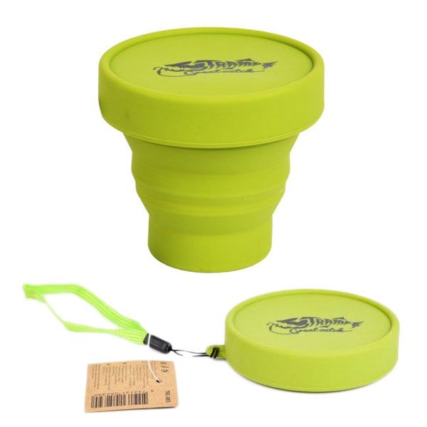 Склянка складна силіконова Tramp з кришкою 180ml olive TRC-083