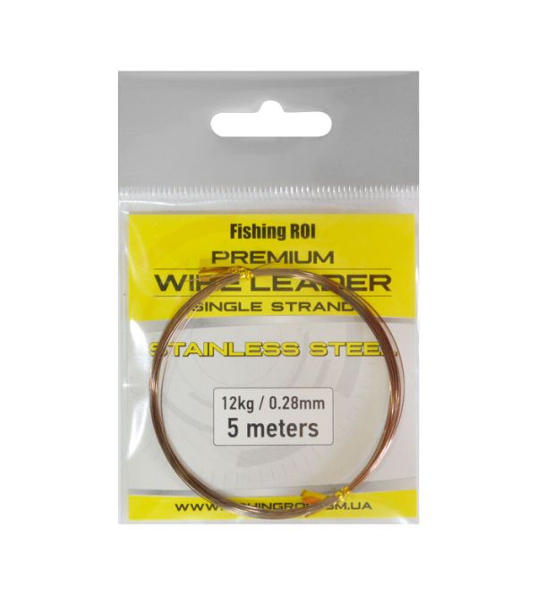 Поводковый материал струна Fishing ROI Wire Leader 0,3мм 15кг 5м