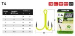Трійник Fishing ROI Treble Hook T-4 UV Chartreuse BC №2 (5шт/уп)