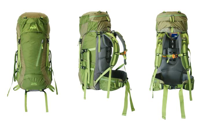 Туристический рюкзак Tramp Floki 50+10 зеленый TRP-046-green
