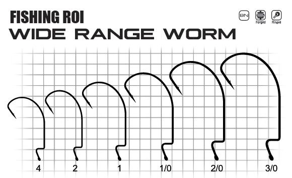 Офсетный крючок FR Wide range worm №2 (уп10шт)